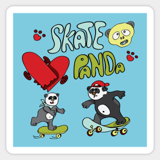 skate panda Sticker